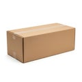 Single large brown cardboard box on a white background Royalty Free Stock Photo