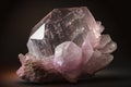 a single large, rose quartz crystal Royalty Free Stock Photo