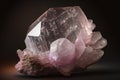 a single large, rose quartz crystal