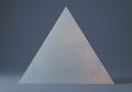 A single, large, triangular prism stands upright against a dark blue background. The Royalty Free Stock Photo