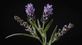 single lavenderherb in a black ai generated Royalty Free Stock Photo