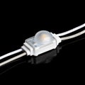 Single led module light with wires on black background Royalty Free Stock Photo