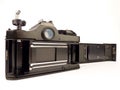 Single lens reflex - film camera back Royalty Free Stock Photo