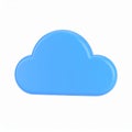 Single light blue cloud simple shape icon on transparent background Royalty Free Stock Photo