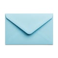 Single light blue envelope isolated on white background Royalty Free Stock Photo