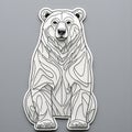 a single line drawing of a bear Royalty Free Stock Photo