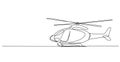 single line drawing of helicopter Royalty Free Stock Photo