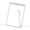 single line drawing or notepad and pen