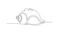 Of the single line emphasizes the shell s contours detailing its whorls Royalty Free Stock Photo