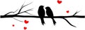 a single-line painting of Lovebird. AI-Generated.