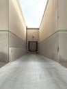 single loading bay industrial truck trailer storage business shipping receiving empty building garage