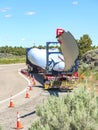 Single long blade of a wind turbine Idaho state Royalty Free Stock Photo