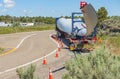 Single long blade of a wind turbine Idaho state Royalty Free Stock Photo