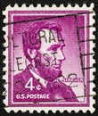 Single magenta Abraham Lincol Stamp