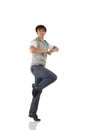 Single male tap dancer Royalty Free Stock Photo