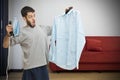 Single man scared about ironing