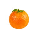 Single mandarin orange fruit isolated on white Royalty Free Stock Photo