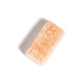 Single marmalade candy on white, isolated