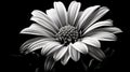 single Marquerite Daisy against a plain black backdrop Royalty Free Stock Photo