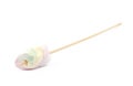 Single marshmallow candy on a stick Royalty Free Stock Photo