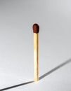 Single Matchstick with a Long Shadow Royalty Free Stock Photo