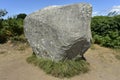 Single Megalith at the Carnac Stone Field, Brittany, France Royalty Free Stock Photo