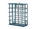 Single Metal Suet Wild Bird Feeder Cage isolated on white. With vinyl coated wire to protect birds feet.