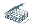 Single Metal Suet Wild Bird Feeder Cage isolated on white. With vinyl coated wire to protect birds feet.
