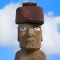 Single Moai at Easter island Royalty Free Stock Photo