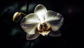 Single moth orchid blossom showcases natural elegance generated by AI