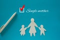 Single mother concept image Royalty Free Stock Photo