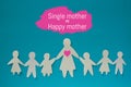 Single mother concept image Royalty Free Stock Photo