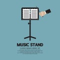 Single Music Stand With Conductor Royalty Free Stock Photo