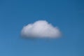 Single nature white cloud on blue sky background in daytime, photo of nature cloud for freedom and nature concept Royalty Free Stock Photo