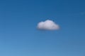 Single nature white cloud on blue sky background in daytime, photo of nature cloud for freedom and nature concept Royalty Free Stock Photo