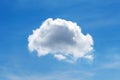 Single nature white cloud on blue sky background Royalty Free Stock Photo