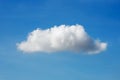 Single nature white cloud on blue sky background Royalty Free Stock Photo