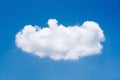 Single nature white cloud on blue sky background Royalty Free Stock Photo