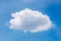 Single nature white cloud on blue sky background in daytime Royalty Free Stock Photo