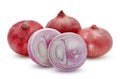 Fresh red onion isolated on white background Royalty Free Stock Photo