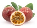 Single object of Passion fruit isolated on white background Royalty Free Stock Photo