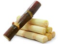 Single object of sugar cane isolated on white background Royalty Free Stock Photo