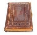 Single old leather bound book Royalty Free Stock Photo