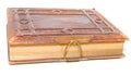 Single old leather bound book Royalty Free Stock Photo