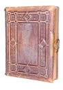 Single old leather bound book Royalty Free Stock Photo