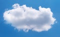 Single one white cloud in blue sky Royalty Free Stock Photo