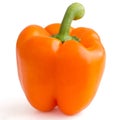 Single orange bell pepper Royalty Free Stock Photo