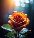 Single Orange rose