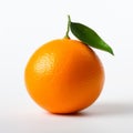 Orange With Leaf: A Tonal Sharpness In Classic Japanese Simplicity