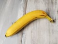 Single organic banana close up